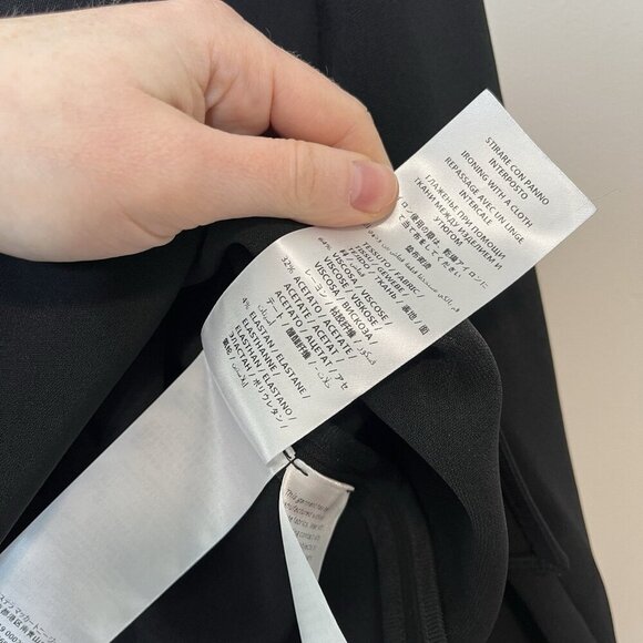 Stella McCartney NWT Black Arlesa Quarter Zip Blouse Size 38 - Picture 6 of 11